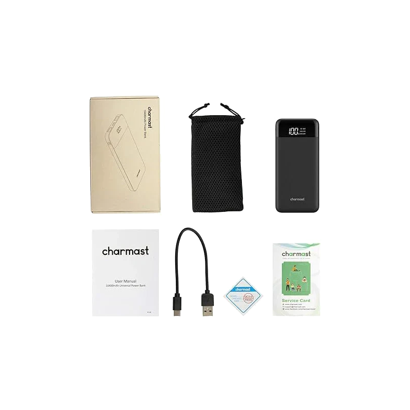 Charmast 20800mAh Slim USB-C Power Bank with 18W PD Fast Charging
