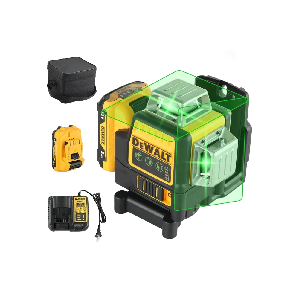 DEWALT DW089LG 12-Line 360° Green Laser Level Kit